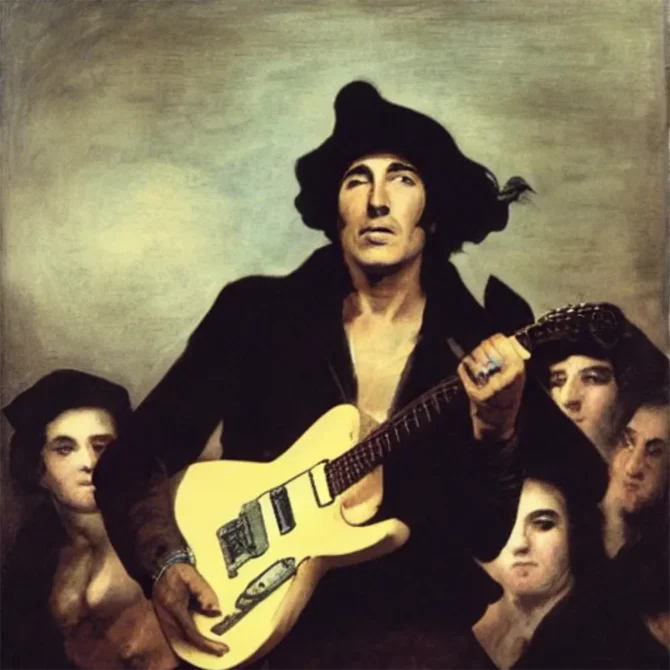 Bruce-Springsteen in the style of Francisco de Goya     18